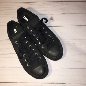 Black platform Converse sneakers